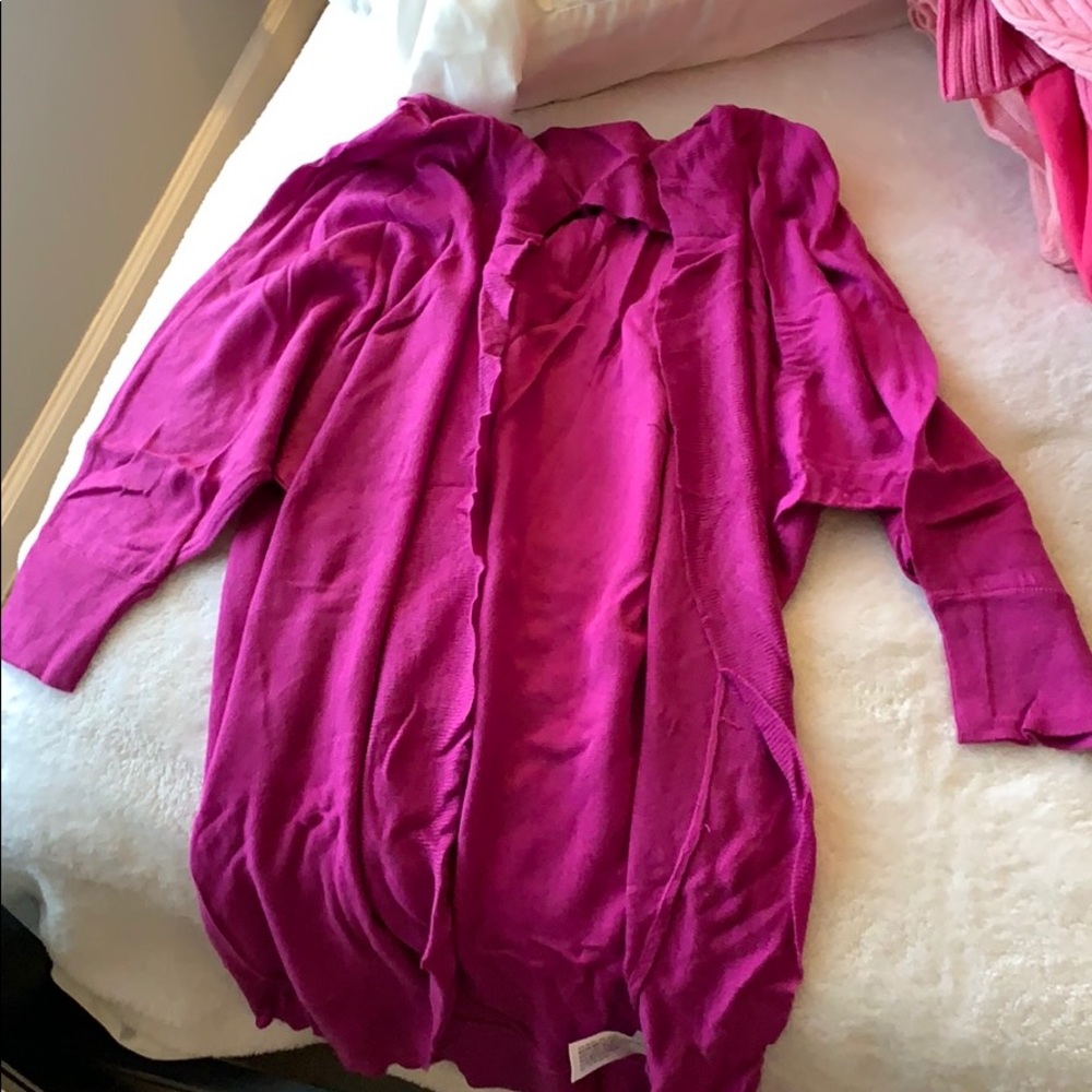 Purple cardigan
